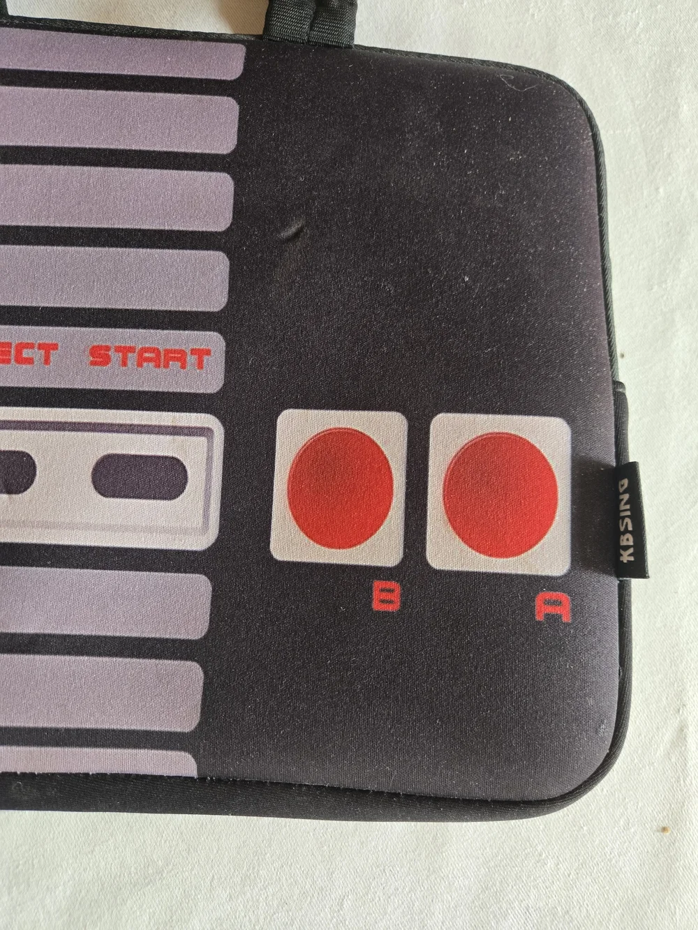 Retro Game Controller Design Soft Zippered Bag For Tablet Or Laptop
